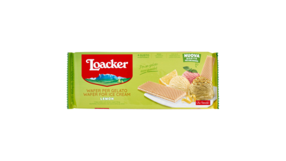 Loacker Wafer per Gelato Lemon con crema al limone di Sicilia 150 g