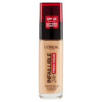 L'Oréal Paris Fondotinta Liquido Infaillible 24H Fresh Wear, A Lunga Tenuta, SPF25, Miel Doré (245)