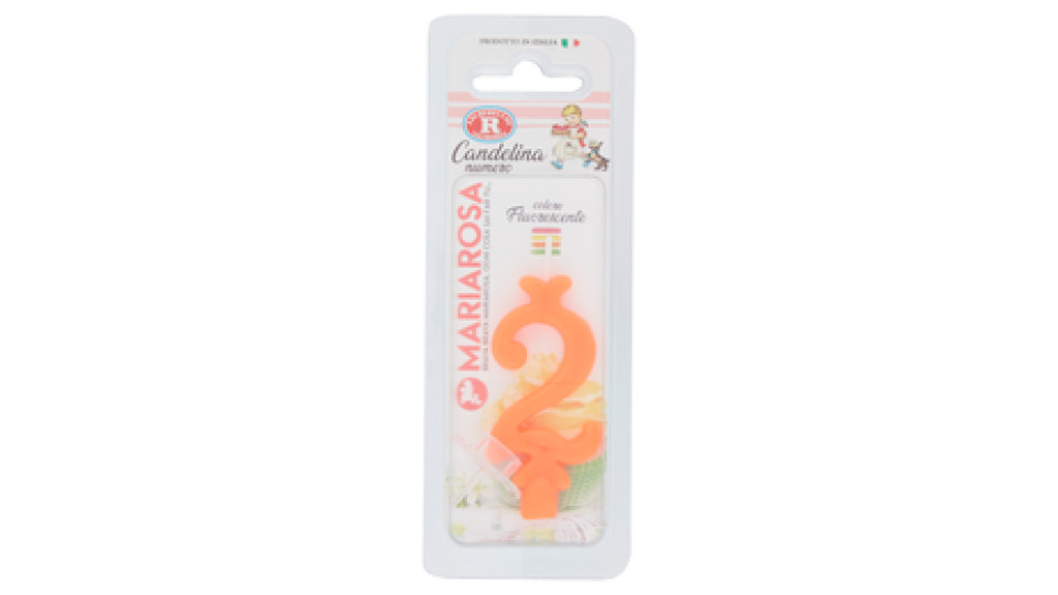 Mariarosa Candelina numero fluorescente arancione
