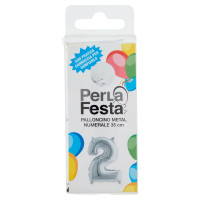 PerLa Festa Palloncino Metal Numerale 35 cm Palloncino mylar n.2 1 pz