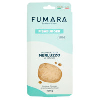 Fumara Fishburger Cotti al Vapore Solo Filetto di Merluzzo al naturale 160 g