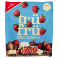 trü frü Nature's Strawberries Frozen Fresh in White & Milk Chocolate 200 g