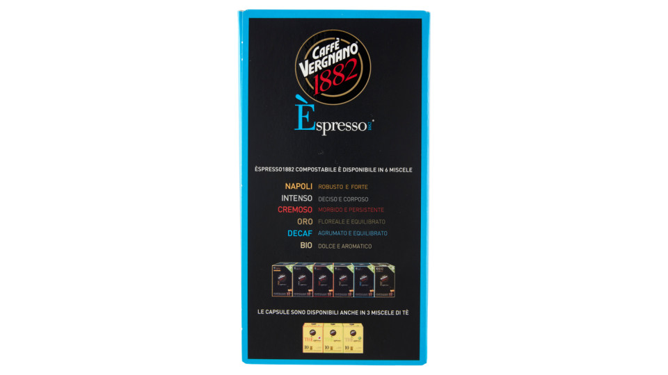 Caffè Vergnano 1882 Èspresso1882 Arabica - 10 Capsule - Compatibili Nespresso