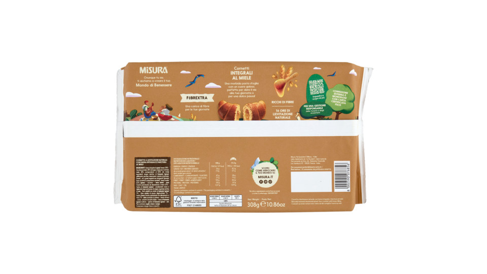 Misura Fibrextra 6 Cornetti Integrali al Miele