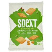 Snext Quadratini Biologici Lenticchie, Ceci e Piselli 60 g