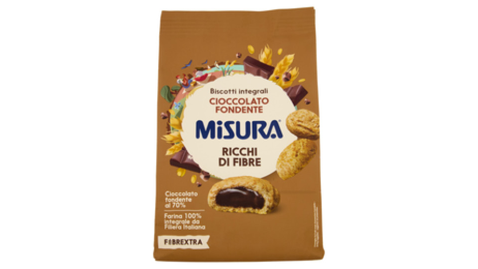 Misura, Fibrextra biscotti con cioccolato fondente