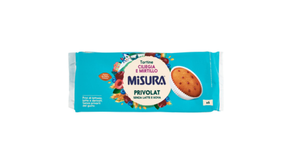 Misura Privolat 6 Tortine con Ciliegia e Mirtillo