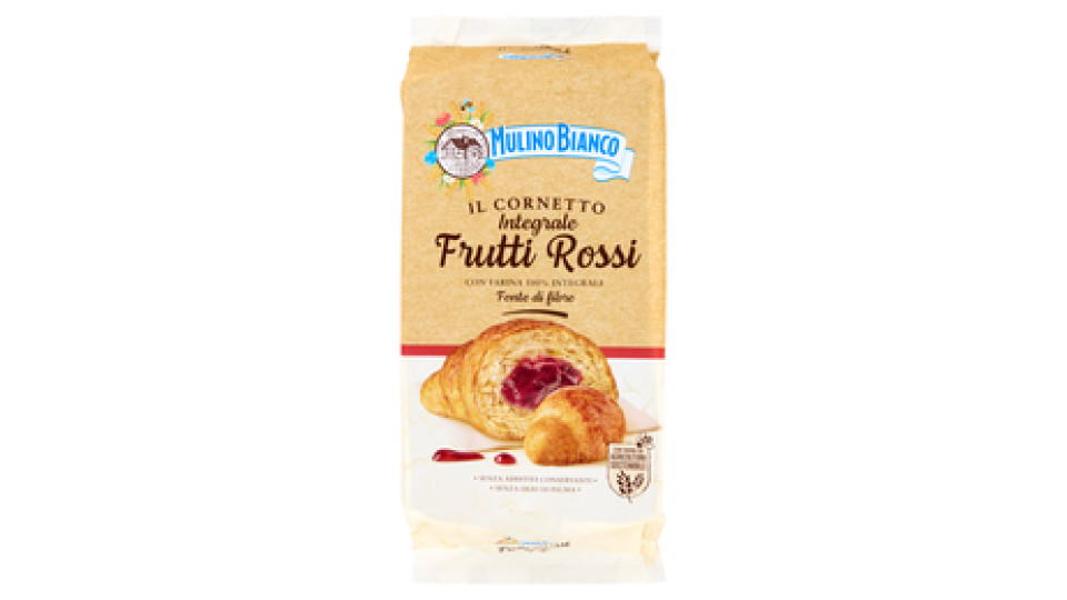 Mulino Bianco Cornetti Integrali Frutti Rossi