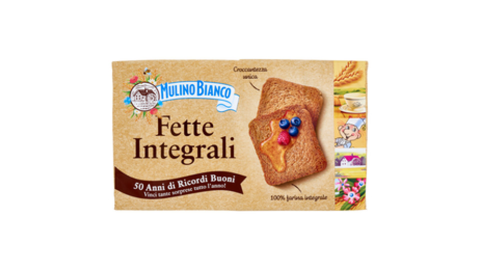 Mulino Bianco Fette Biscottate Integrali Ricche di Fibre 630g