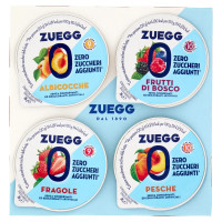 Zuegg Zero Zuccheri Aggiunti* Albicocche, Fragole, Frutti di Bosco, Pesche 4 x 20 g