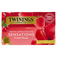 Twinings Frutti Rossi Infuso Sensations alla fragola, lampone, ibisco e rosa canina 20 filtri 40