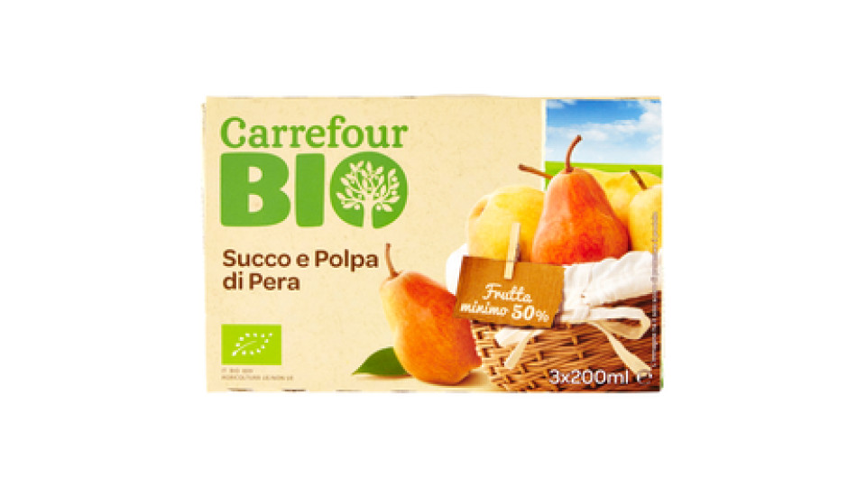 Carrefour Bio Succo e Polpa di Pera