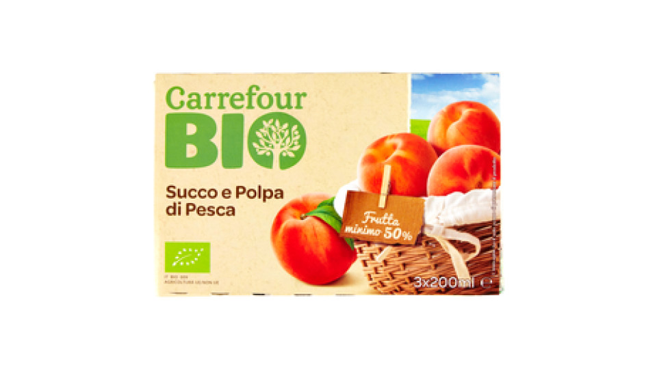 Carrefour Bio Succo e Polpa di Pesca