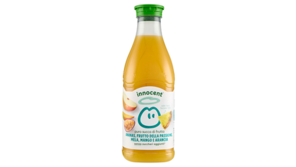 Innocent, succo di ananas frutto della passione mela mango e arancia