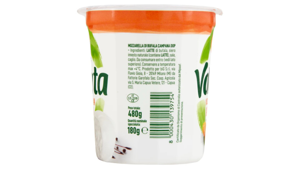 Vallelata Mozzarella di bufala campana D.O.P.