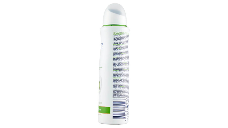 Dove 0% aluminium salts deodorant cucumber & green tea scent