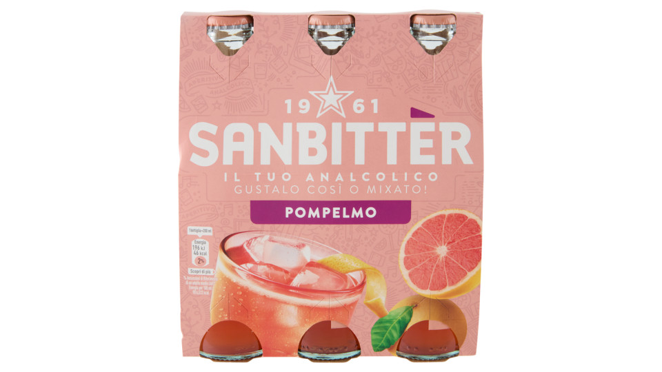 SANBITTER Emozioni Pompelmo, Aperitivo Analcolico