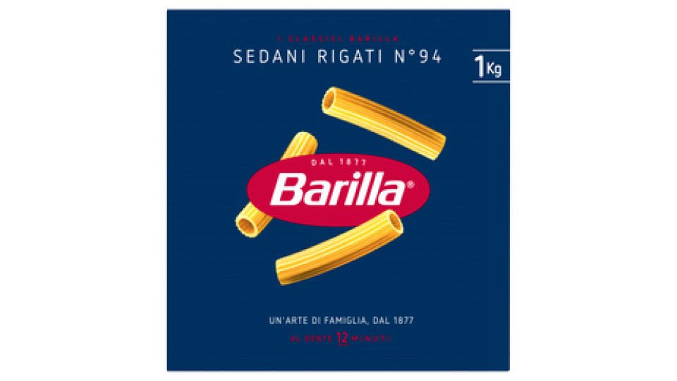 Barilla Pasta Sedani Rigati n.94 100% grano italiano CELLO 1 Kg