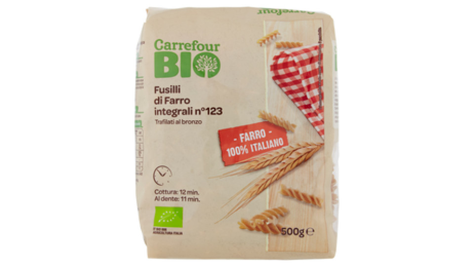 Carrefour Bio Fusilli di Farro integrali n° 123