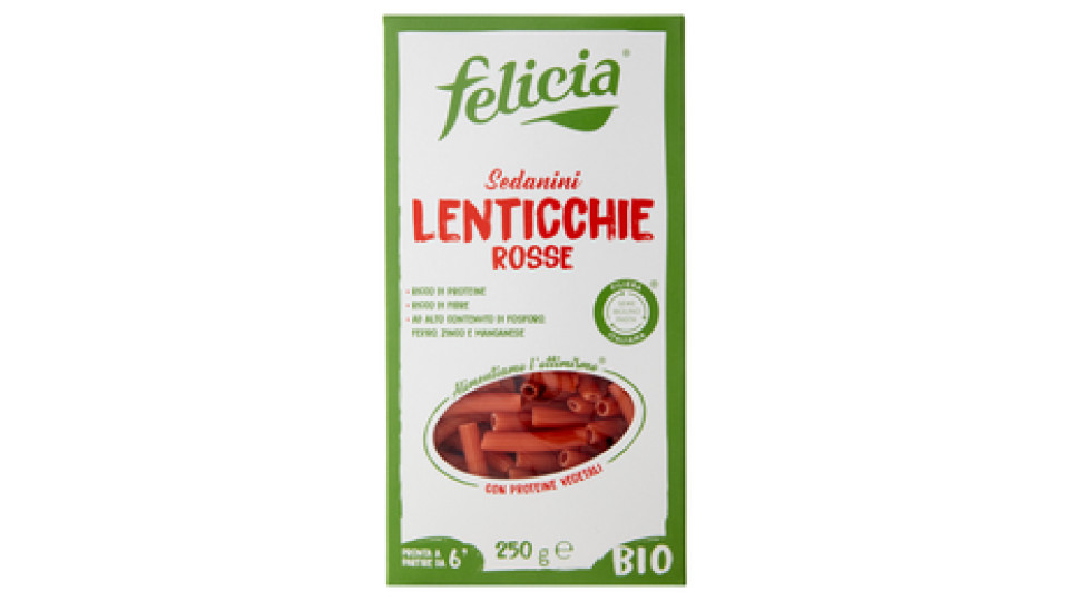 Sedanini con Lenticchie Rosse Bio