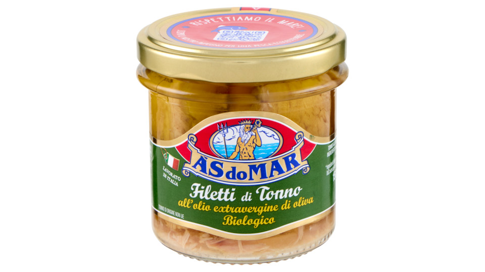 Asdomar, filetti di tonno all'olio extravergine di oliva biologico