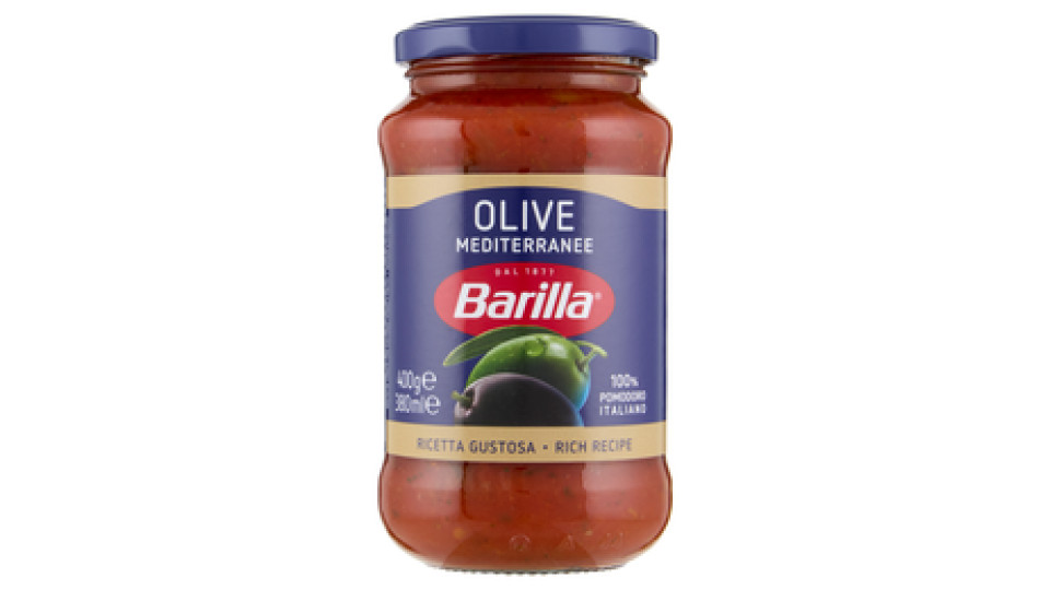 Barilla Sugo Olive 100% Pomodoro Italiano Condimento per Pasta 400 g