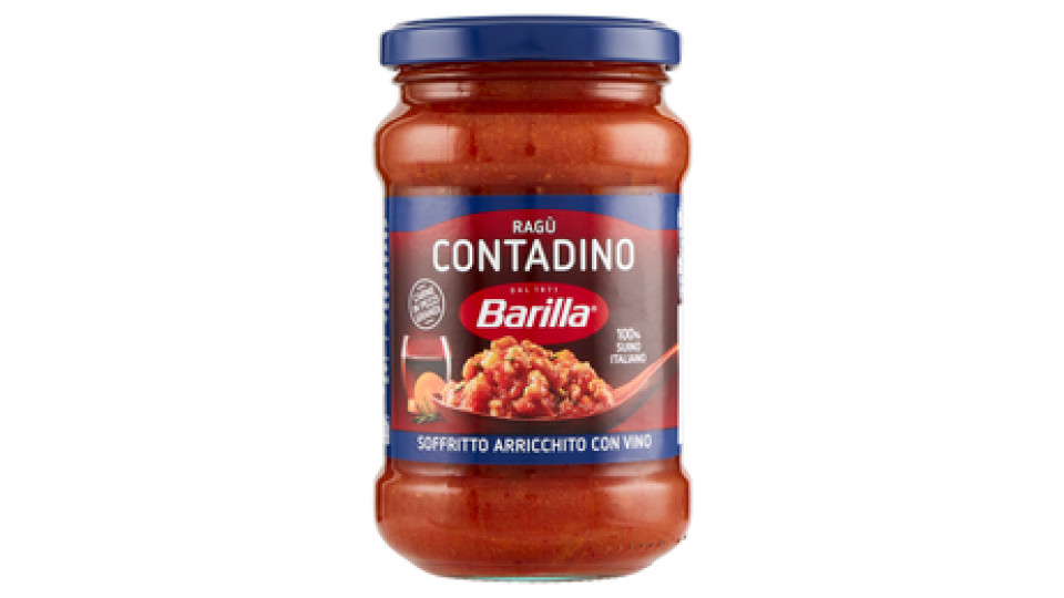 Barilla, ragù contadino con vino rosso