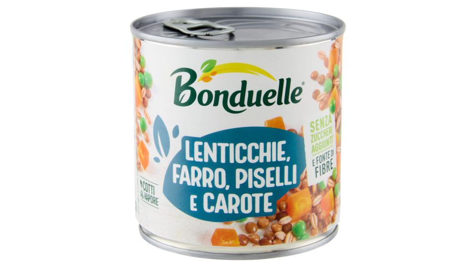 Bonduelle con piselli e carote