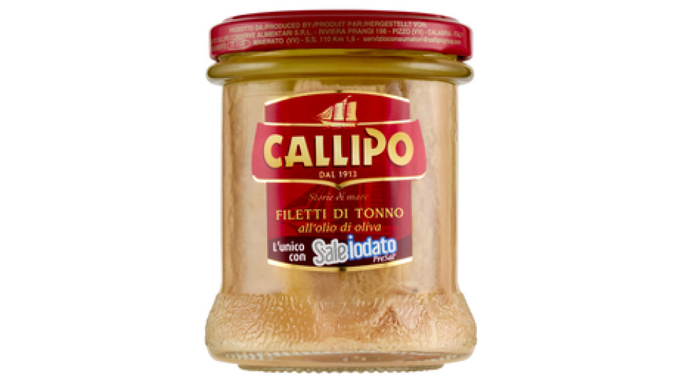 Giacinto Callipo Filetti Tonno Callipo all'Olio di Oliva, Vaso Vetro