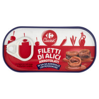 Carrefour Filetti di alici in salsa piccante arrotolati