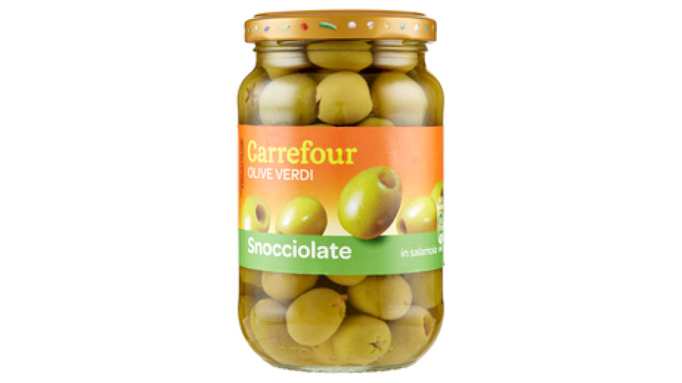 Carrefour Olive Verdi Snocciolate in salamoia