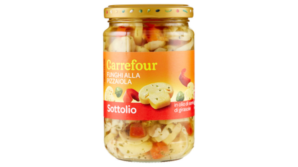 Carrefour Sottolio Funghi alla Pizzaiola in olio di semi di girasole