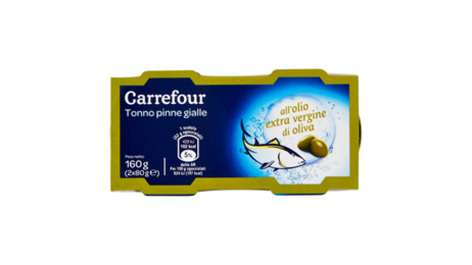 Carrefour Tonno pinne gialle all'olio extra vergine di oliva