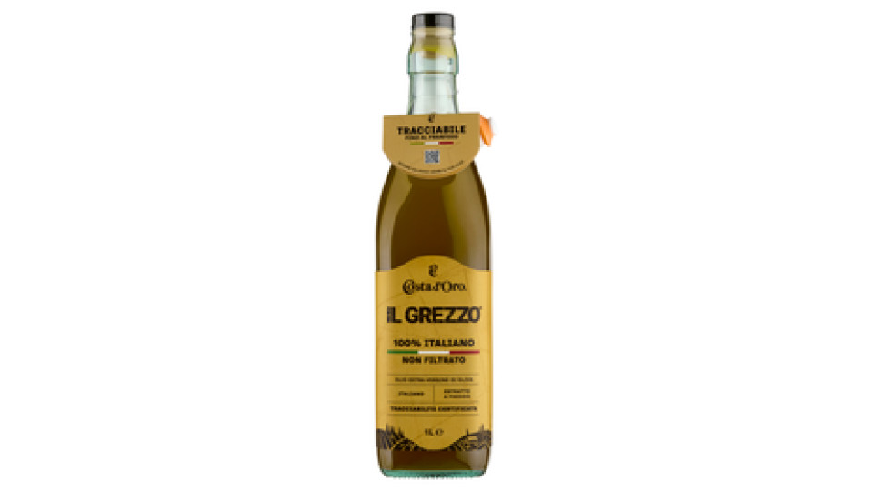 Costa d'Oro il Grezzo Olio Extra Vergine di Oliva 100% Italiano Non Filtrato