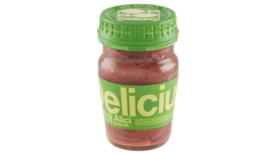 Delicius filetti di alici in olio di girasole - gr.58