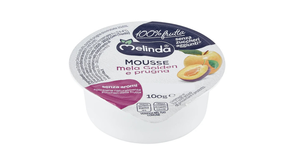 Melinda Mousse mela Golden e prugna 2 x 100 g