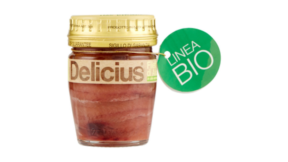 Delicius Linea Bio Filetti di Alici in olio extravergine di oliva biologico