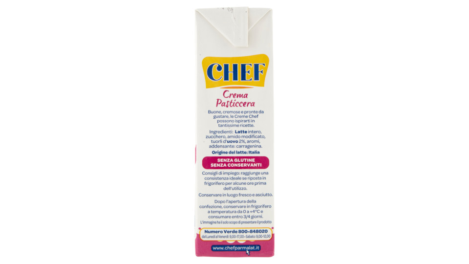Chef, crema pasticcera