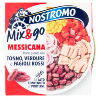 Nostromo, Insalata di tonno messicana con mais fagioli rossi peperoni rossi biologici