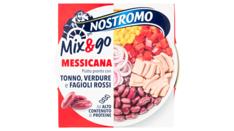 Nostromo, Insalata di tonno messicana con mais fagioli rossi peperoni rossi biologici