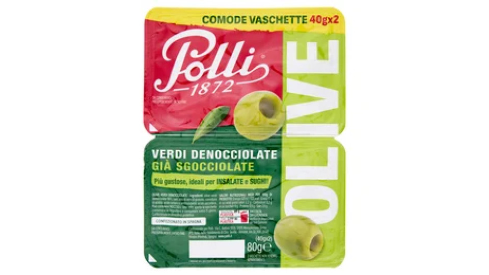 Polli, olive verdi denocciolate