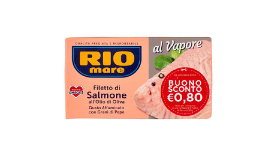 Rio Mare Filetto di Salmone all'olio di oliva (18%) gusto affumicato