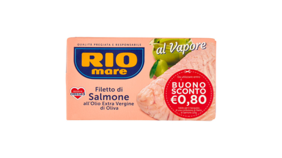 Rio mare - Filetto di Salmone all'Olio di Oliva, Cotto a vapore