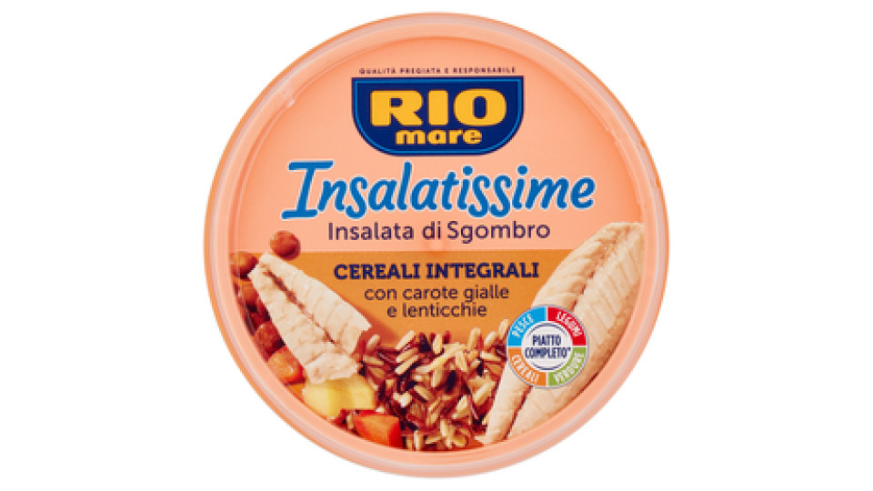 Rio mare Insalatissime Integrale e Sgombro con cereali integrali e lenticchie
