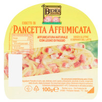 Bechèr dadini di pancetta affumicata Carbonara