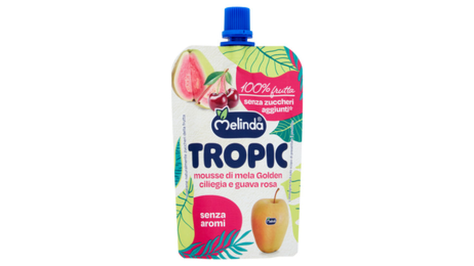 Melinda Tropic mousse di mela Golden ciliegia e guava rosa 90 g
