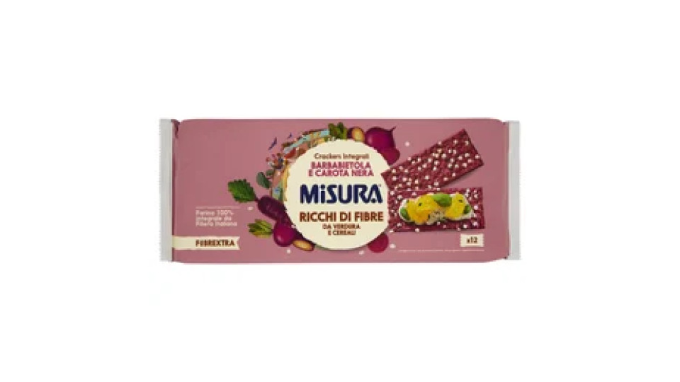 CRAKERS VIOLA INTEGRALI FIBREXTRA MISURA ALLA BARBABIETOLA E CAROTA NERA DA 355GR