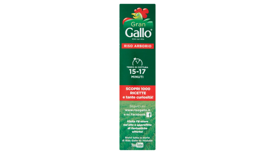 Gran Gallo, Risotti riso Arborio