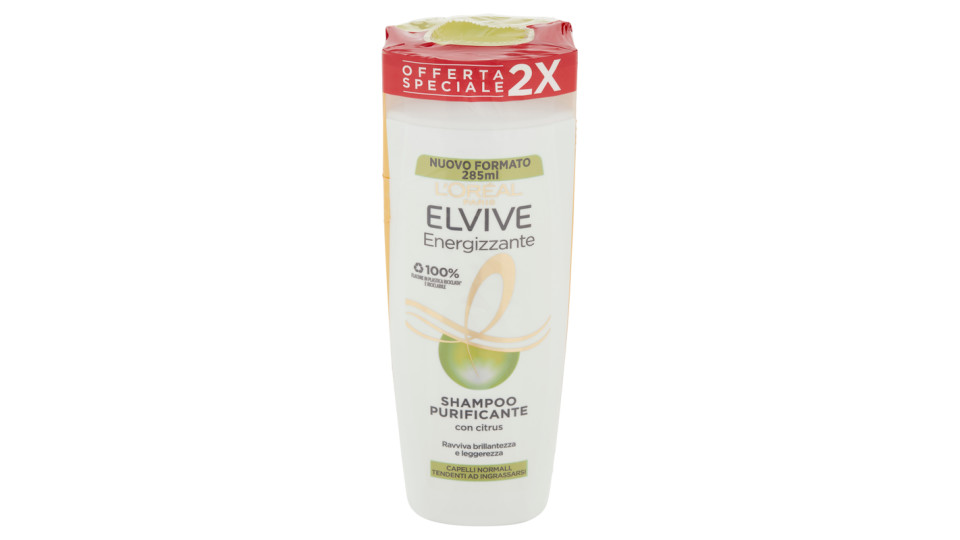L'Oréal Paris Elvive Multivitaminico Fresh Shampoo Delicato per Capelli da Normali a Grassi
