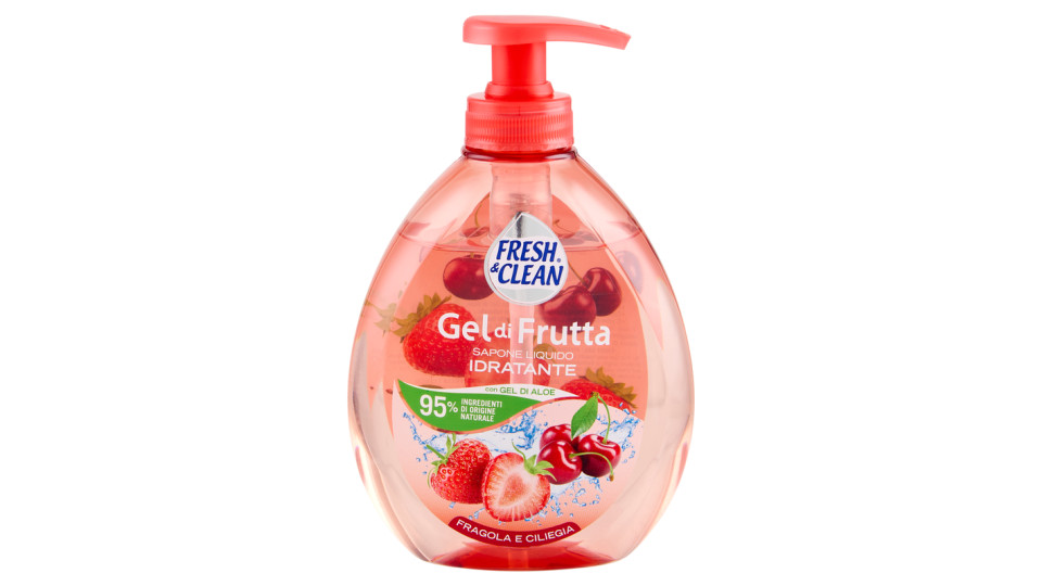Fresh & Clean, Gel di frutta fragola e ciliegia sapone liquido
